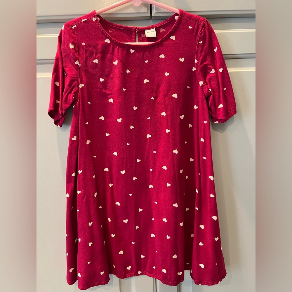 Toddler Girl Pink Heart Dress
